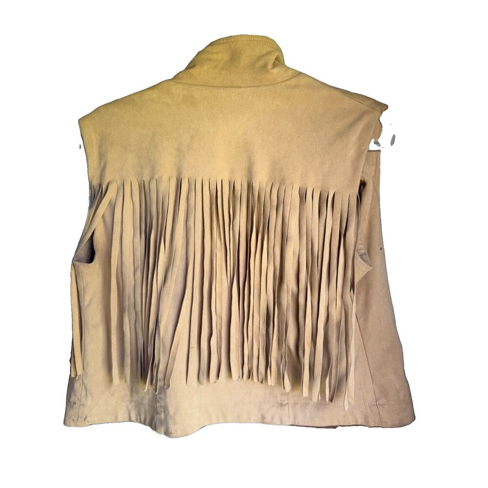 Miss Me Fall Fringe Tan Suede size Small Jacket Best (AH12) - Picture 5 of 5